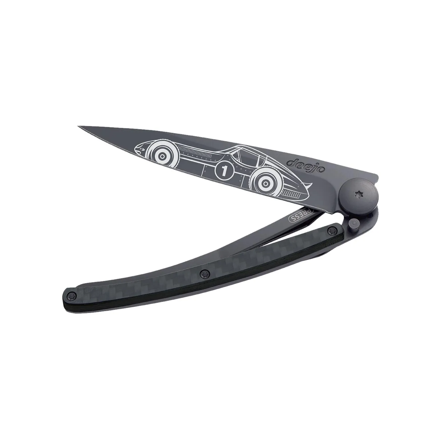 Deejo Couteau BOLIDE coloris Black, Fibre de carbone - 4MURS