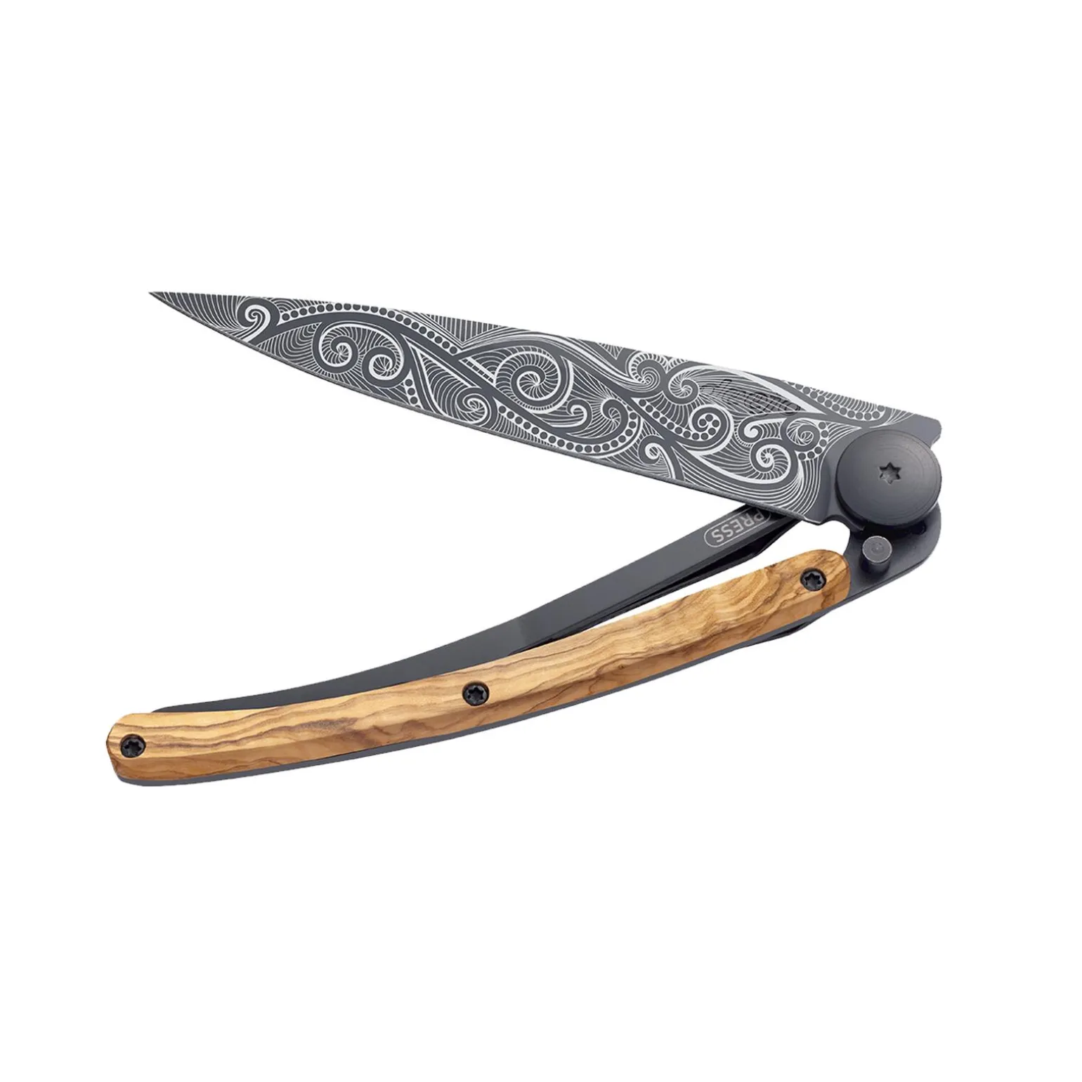 Deejo Couteau PACIFIQUE coloris Black, Olivier - 4MURS
