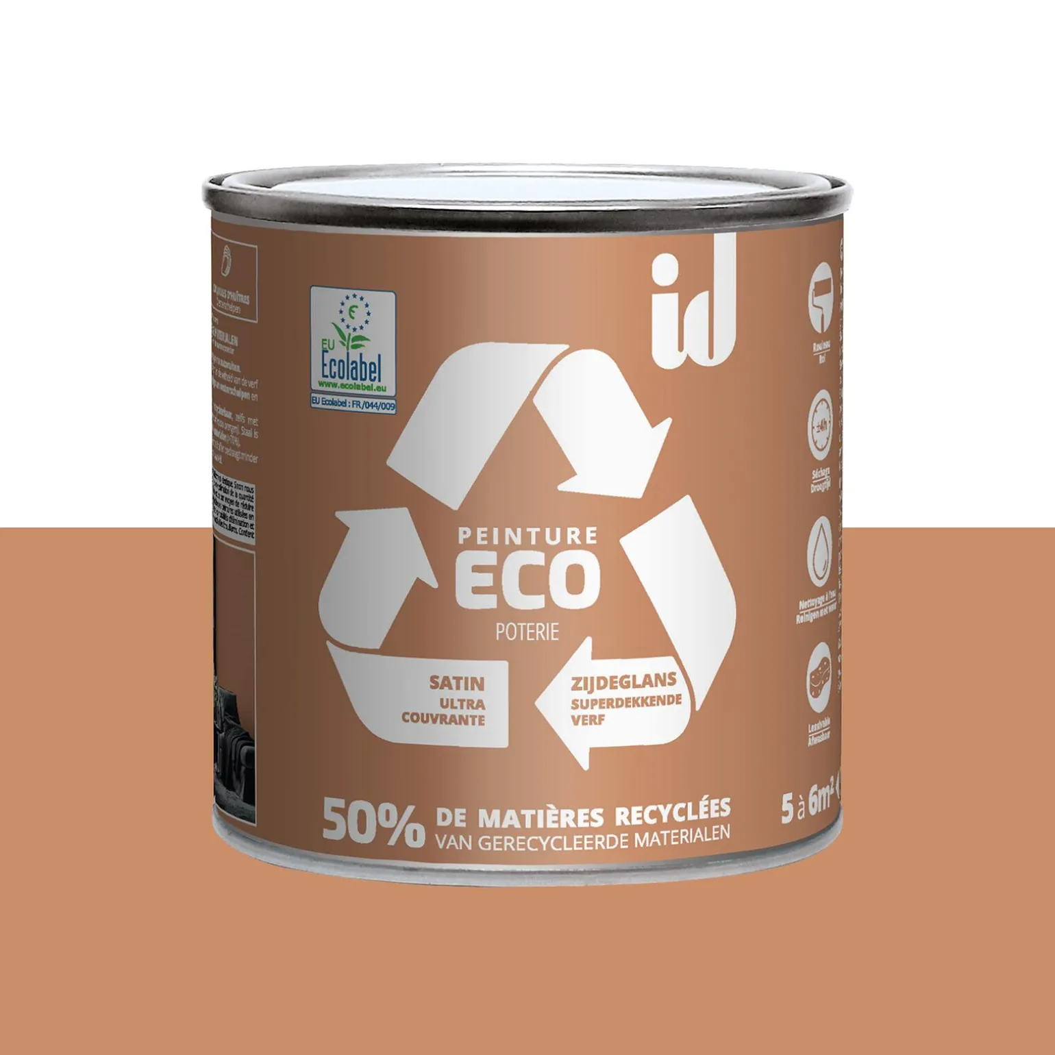 ECO ID Peinture ECO Peinture poterie Satiné 0,5 L - 4MURS