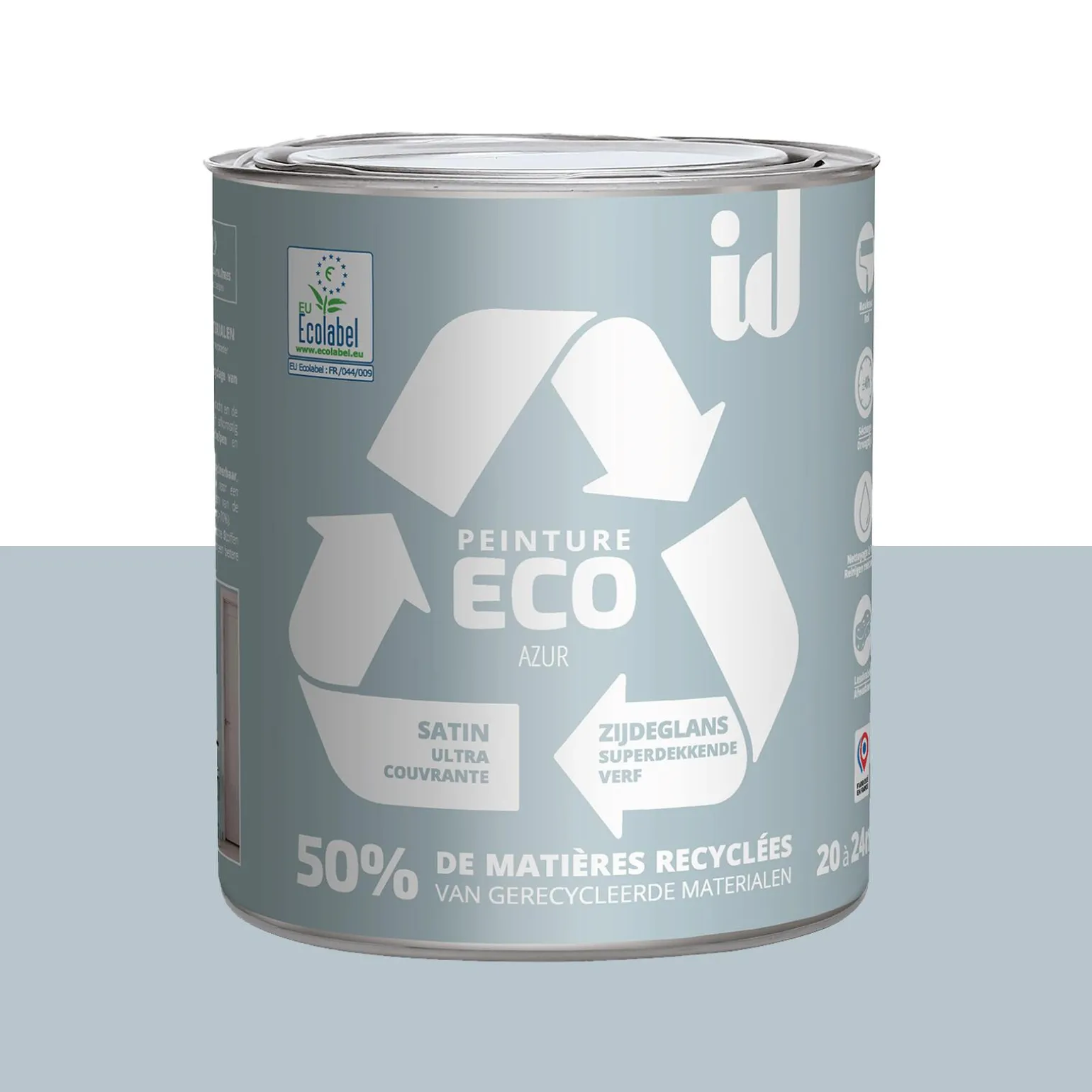 ECO ID Peinture ECO Peinture azur Satiné 2 L - 4MURS