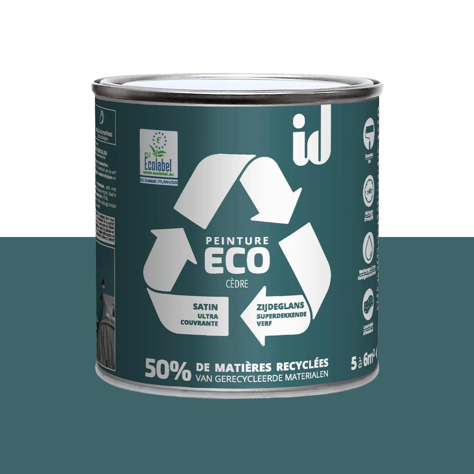 ECO ID Peinture ECO Peinture Cèdre Satiné 0,5 L - 4MURS