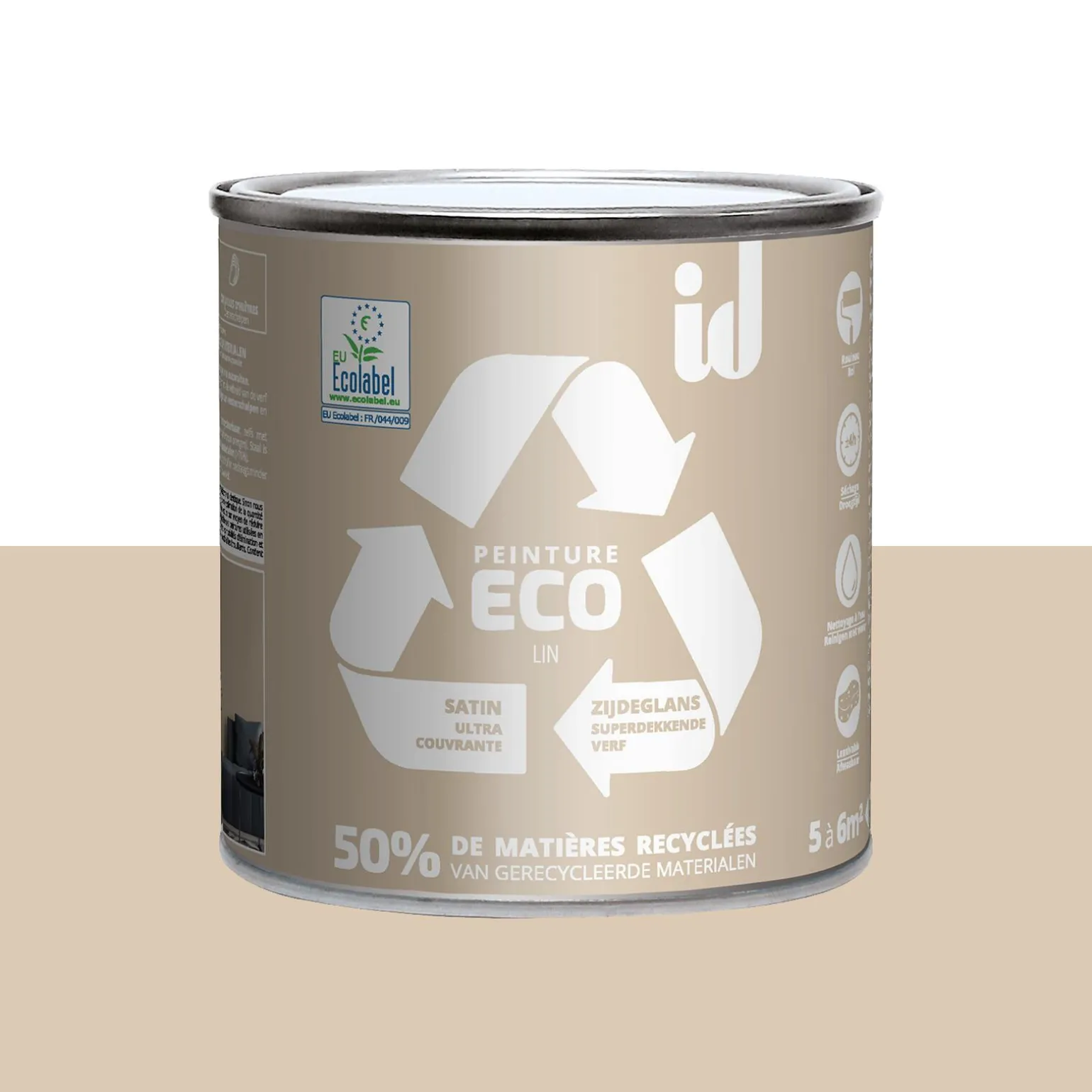 ECO ID Peinture ECO Peinture lin Satiné 0,5 L - 4MURS