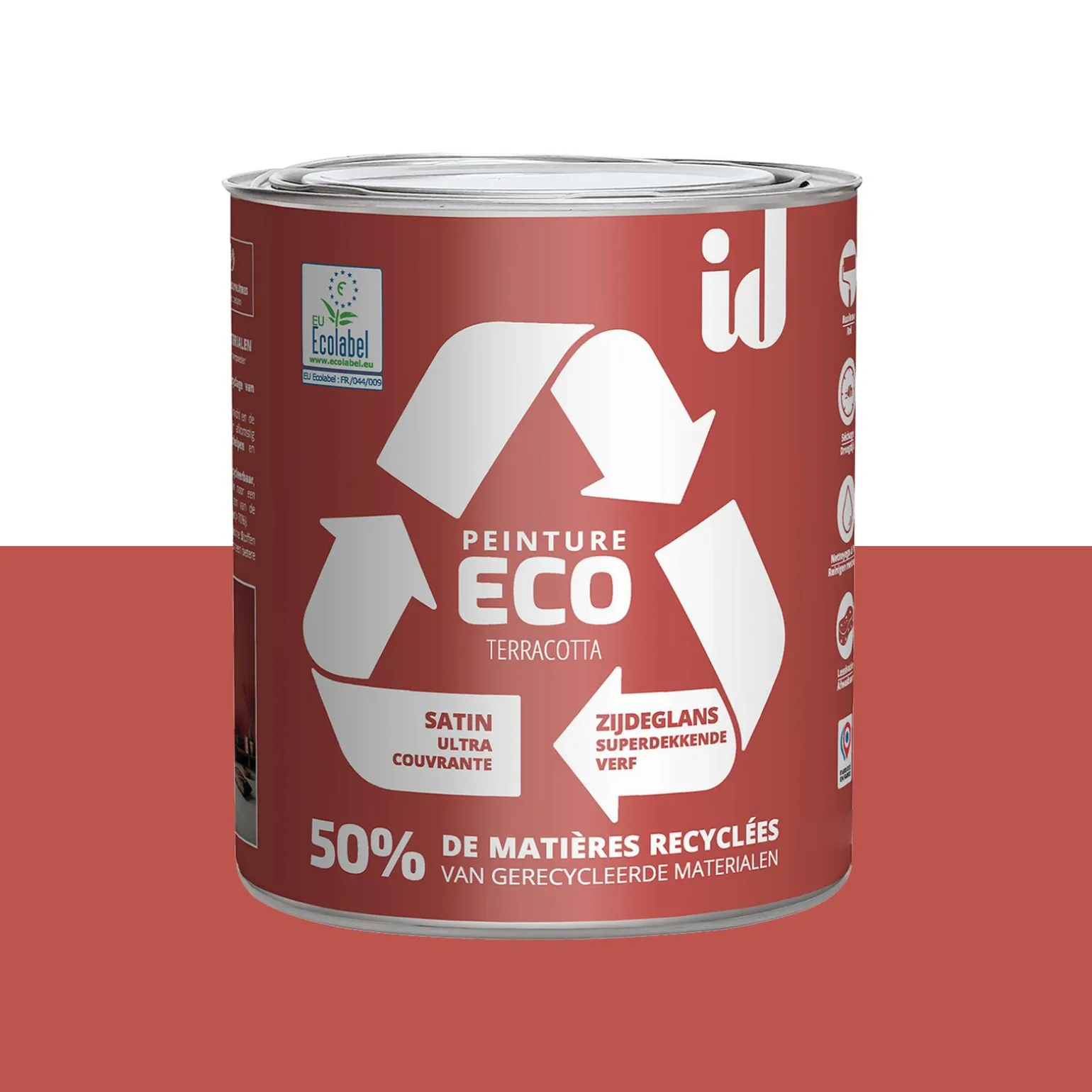 ECO ID Peinture ECO Peinture terracotta Satiné 0,5 L - 4MURS