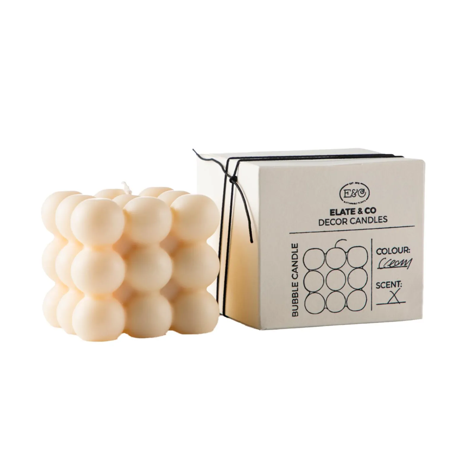Elate & Co Bougie BUBBEL coloris blanc cassé - 4MURS