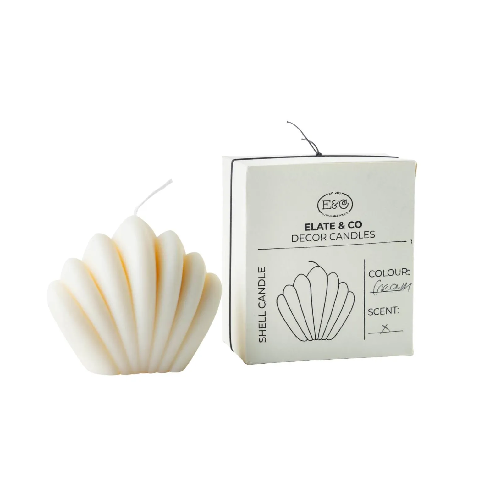Elate & Co Bougie SHELL coloris beige - 4MURS