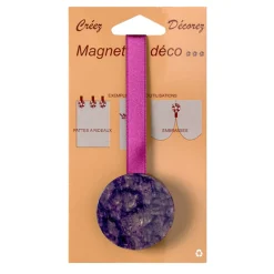 Embrasse aimantée NACRE RONDE coloris violet - 4MURS