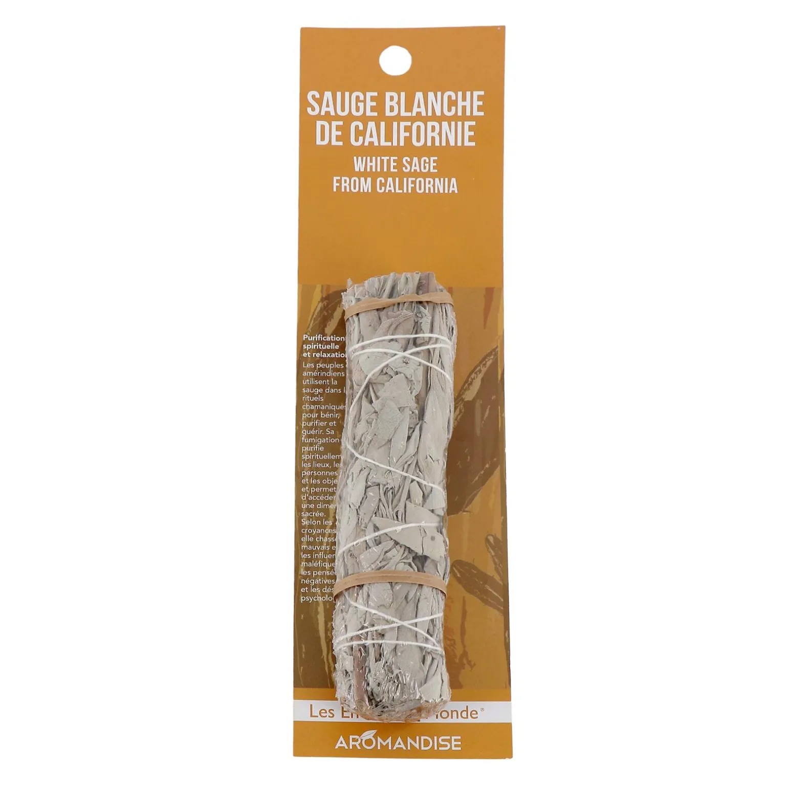 Encens du monde Baton encens TRESSE SAUGE BLANCHE CALIFORNIE - 4MURS