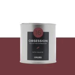 Expression Peinture Finition Peinture rouge obsession Satiné 0,5 L