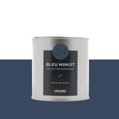 Expression Peinture Finition Peinture bleu minuit Satiné 0,5 L - 4MURS