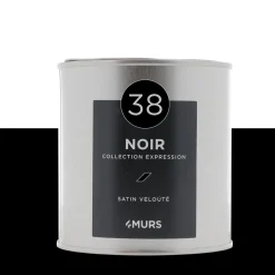 Expression Peinture Peinture noir Satiné 0,5 L - 4MURS