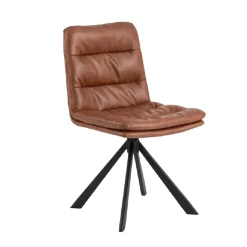 Fauteuil pivotant avec retour automatique MORRIS cognac - 4MURS