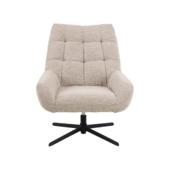 Fauteuil pivotant LEONORA coloris beige - 4MURS