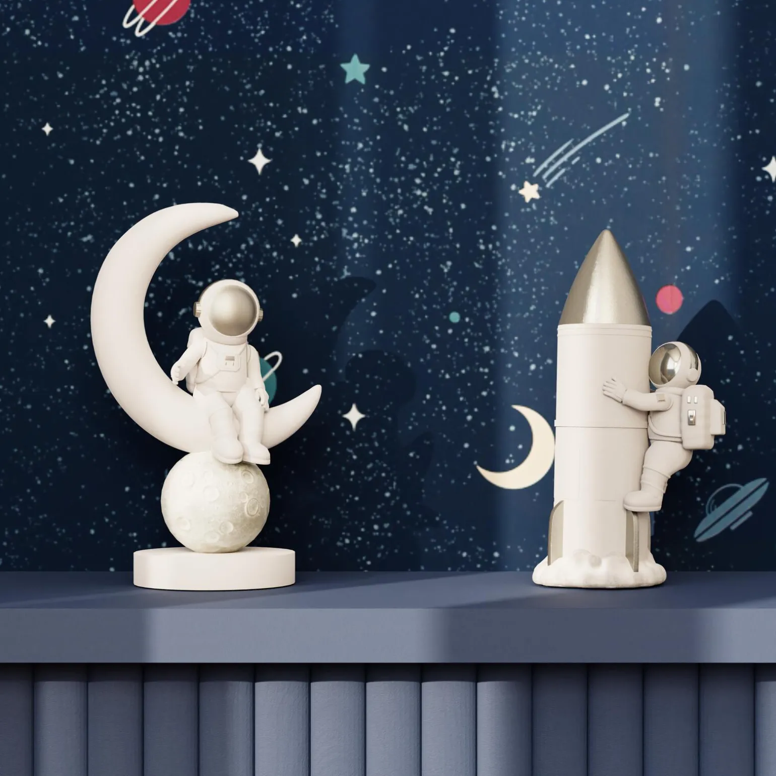 Figurine ASTRONAUTE coloris blanc - 4MURS