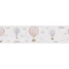 Frise intissée AIR BALLOON beige taupe, rose et bleu - 4MURS