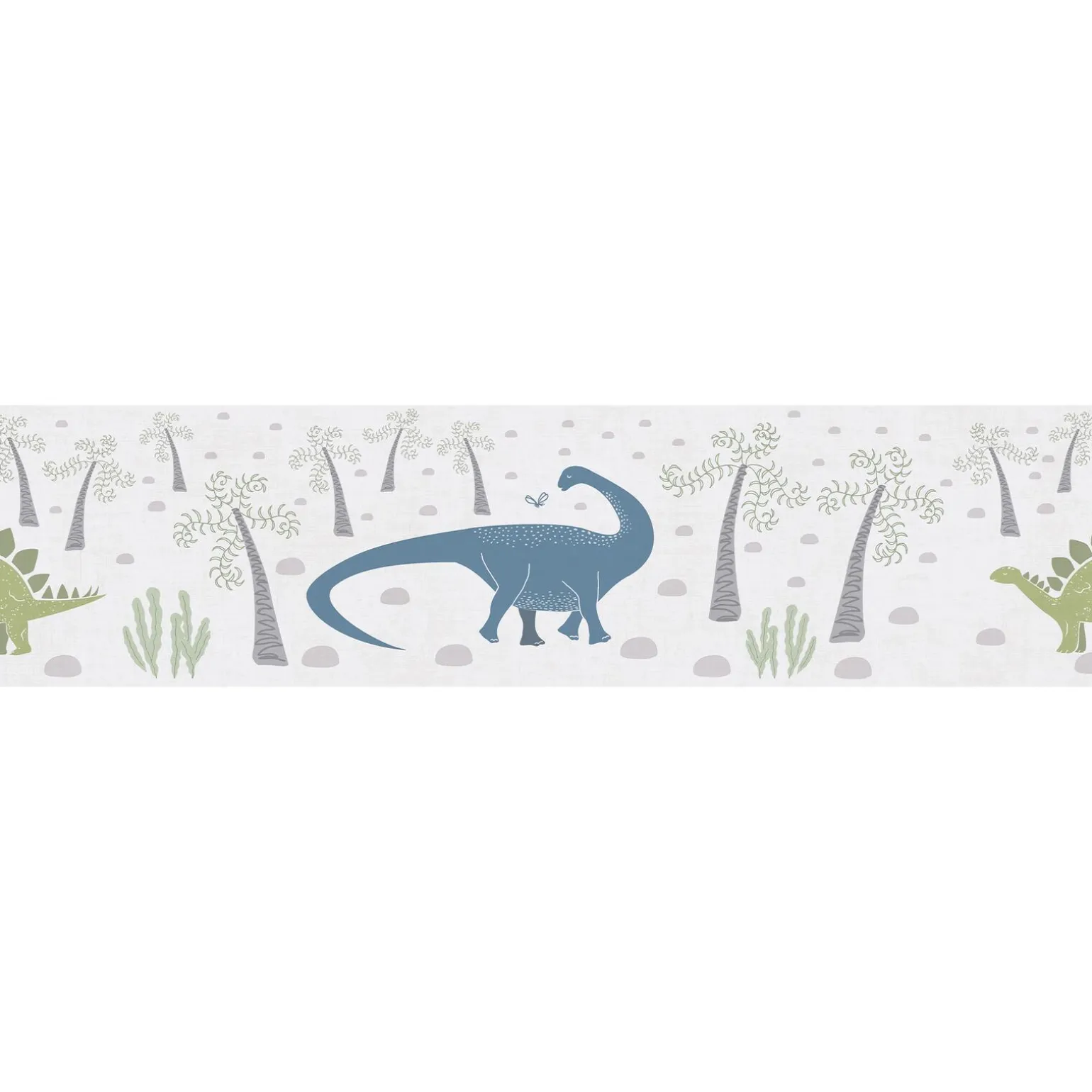 Frise intissée DINOS coloris vert kaki et bleu - 4MURS
