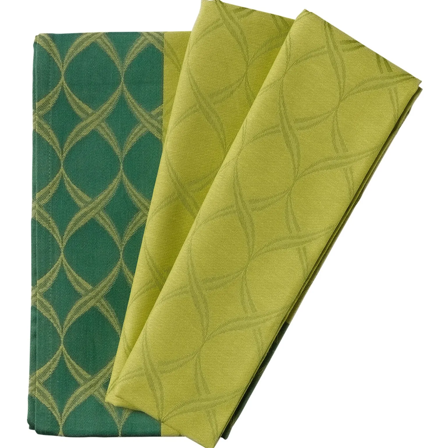 Garnier Thiebaut Nappe TWIRL coloris vert lime 155 x 155 cm - 4MURS