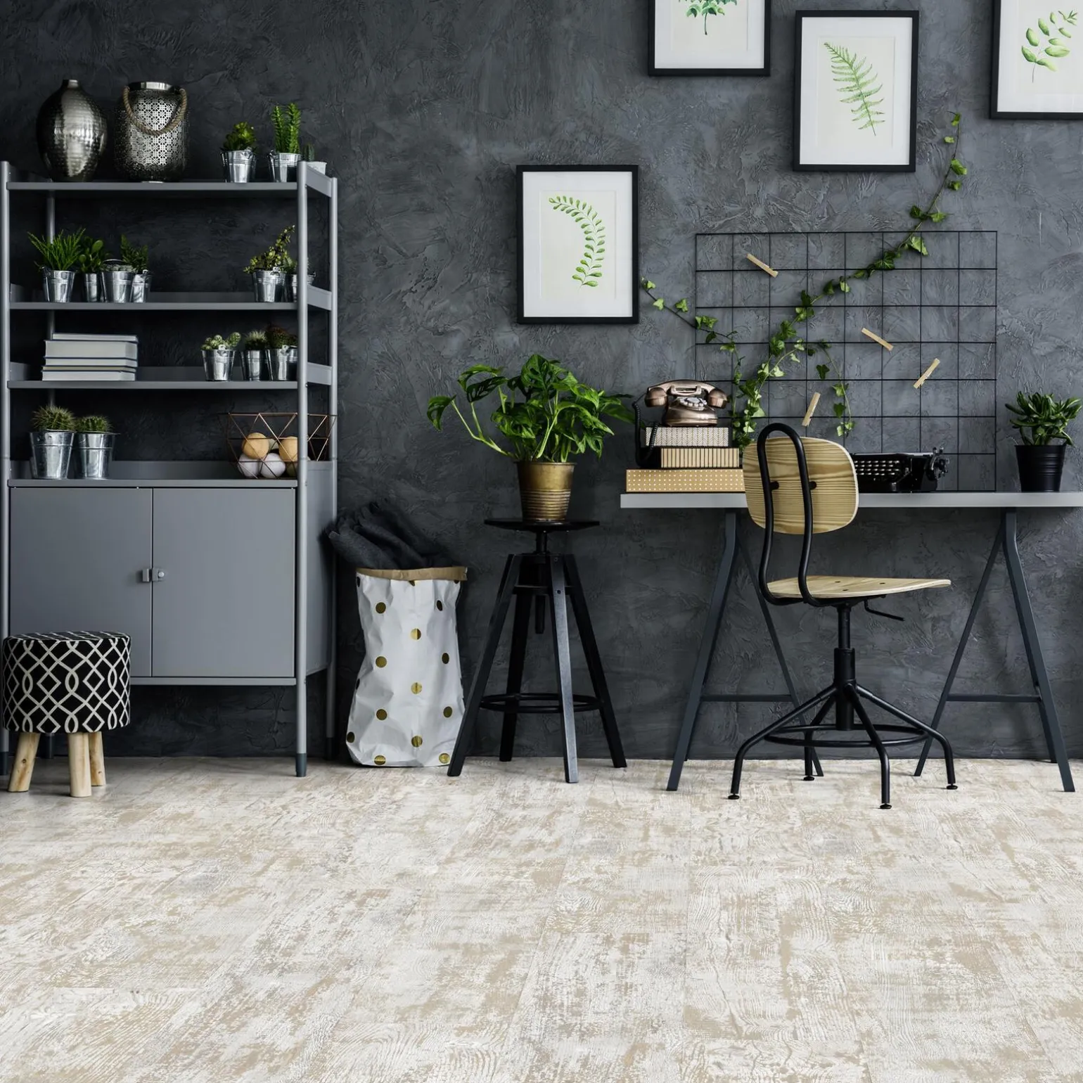 Gerflor Lame vinyle VIRTUO 55 CLIC CREPATO CLEAR crepato clear - 4MURS