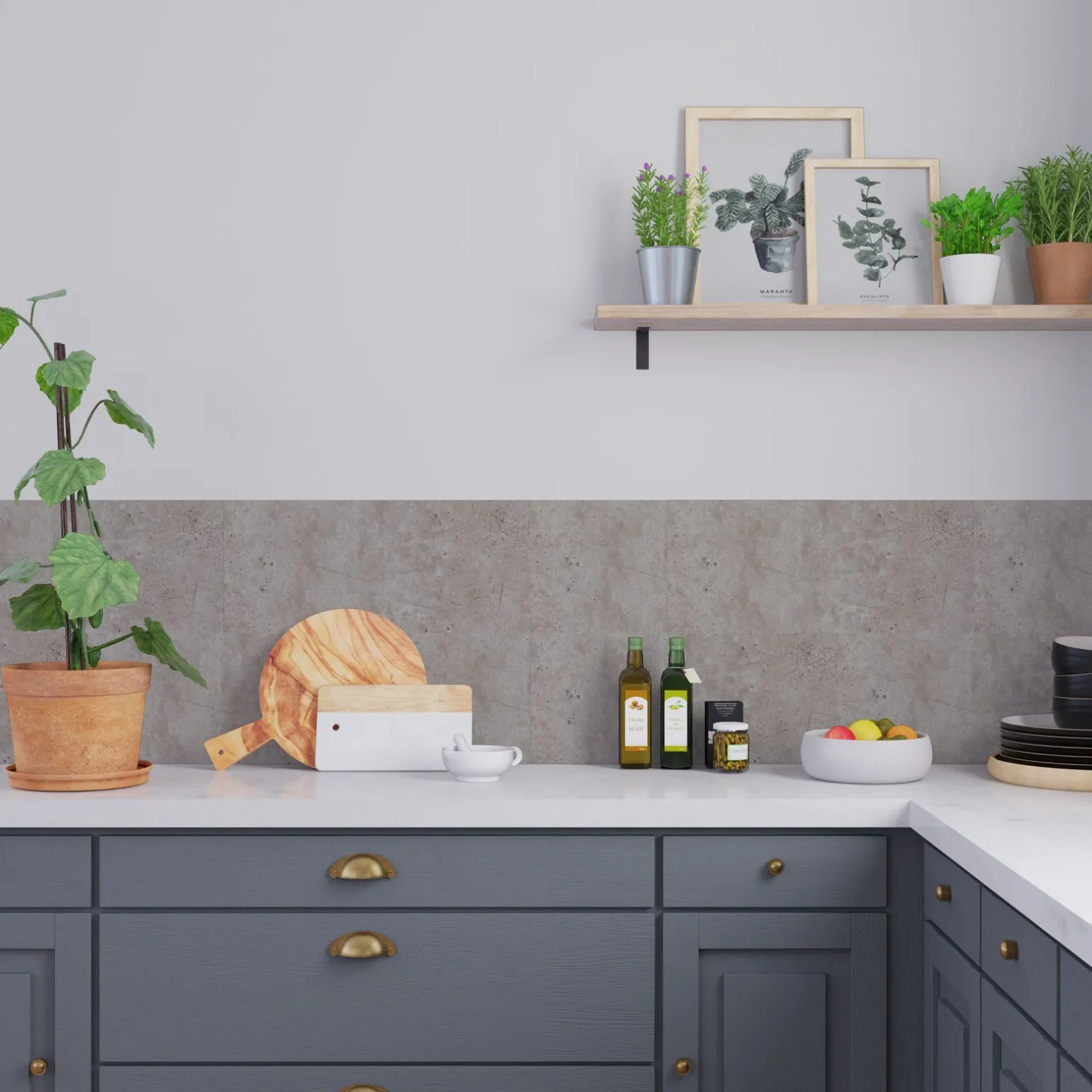 Grosfillex Revêtement à coller GX WALL+ GREY CONCRETE gris - 4MURS