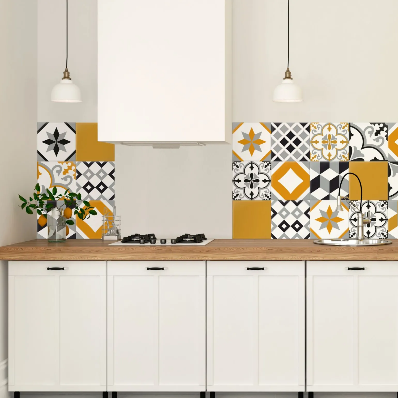 Grosfillex Revêtement adhésif SOCHIC SQUARE FLORE jaune - 4MURS