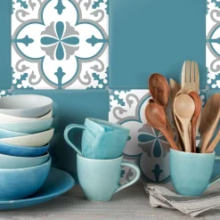 Grosfillex Revêtement adhésif SOCHIC SQUARE FULL bleu - 4MURS