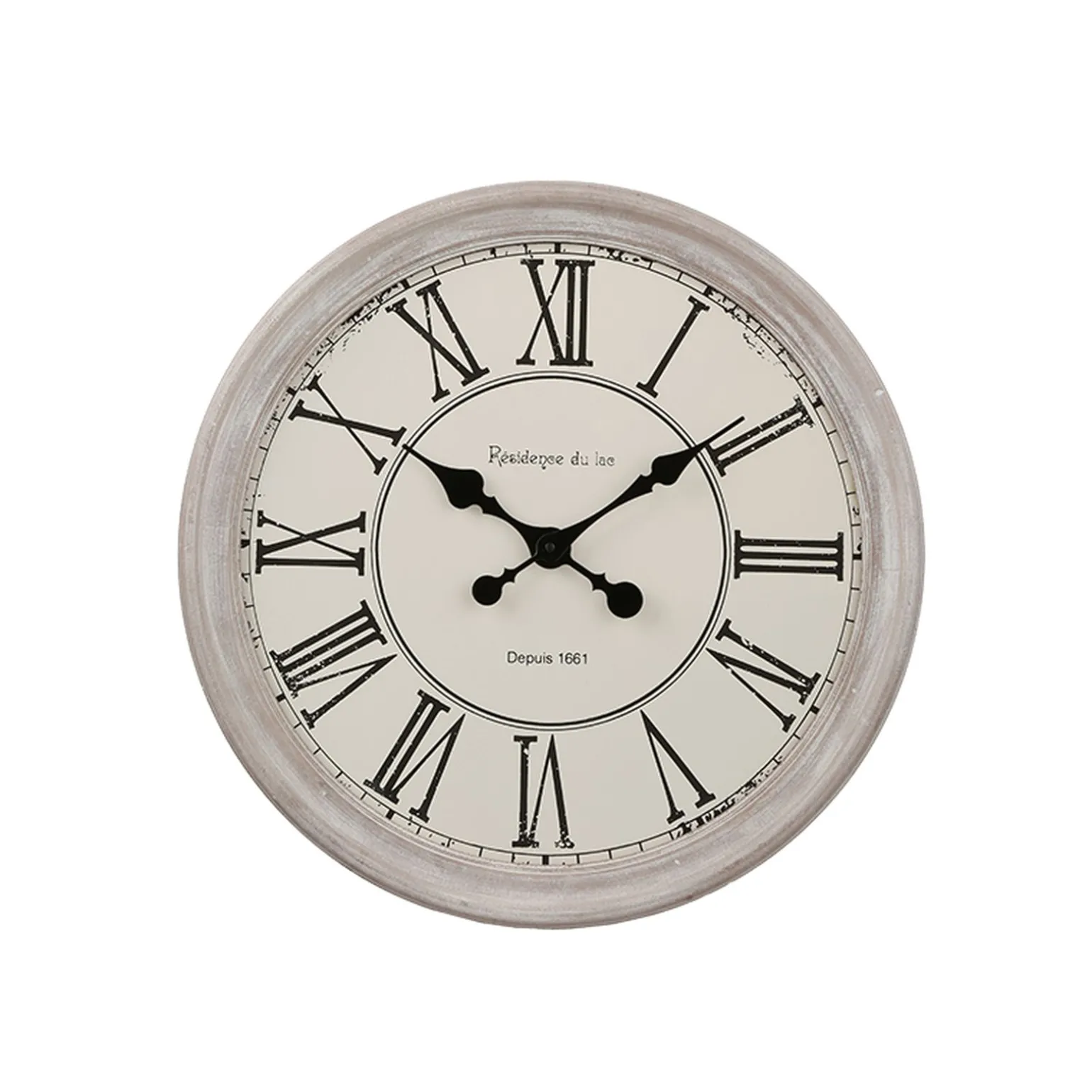 Horloge en bois CLOTHILDE coloris blanc - 4MURS