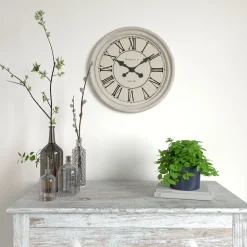 Horloge en bois CLOTHILDE coloris blanc - 4MURS