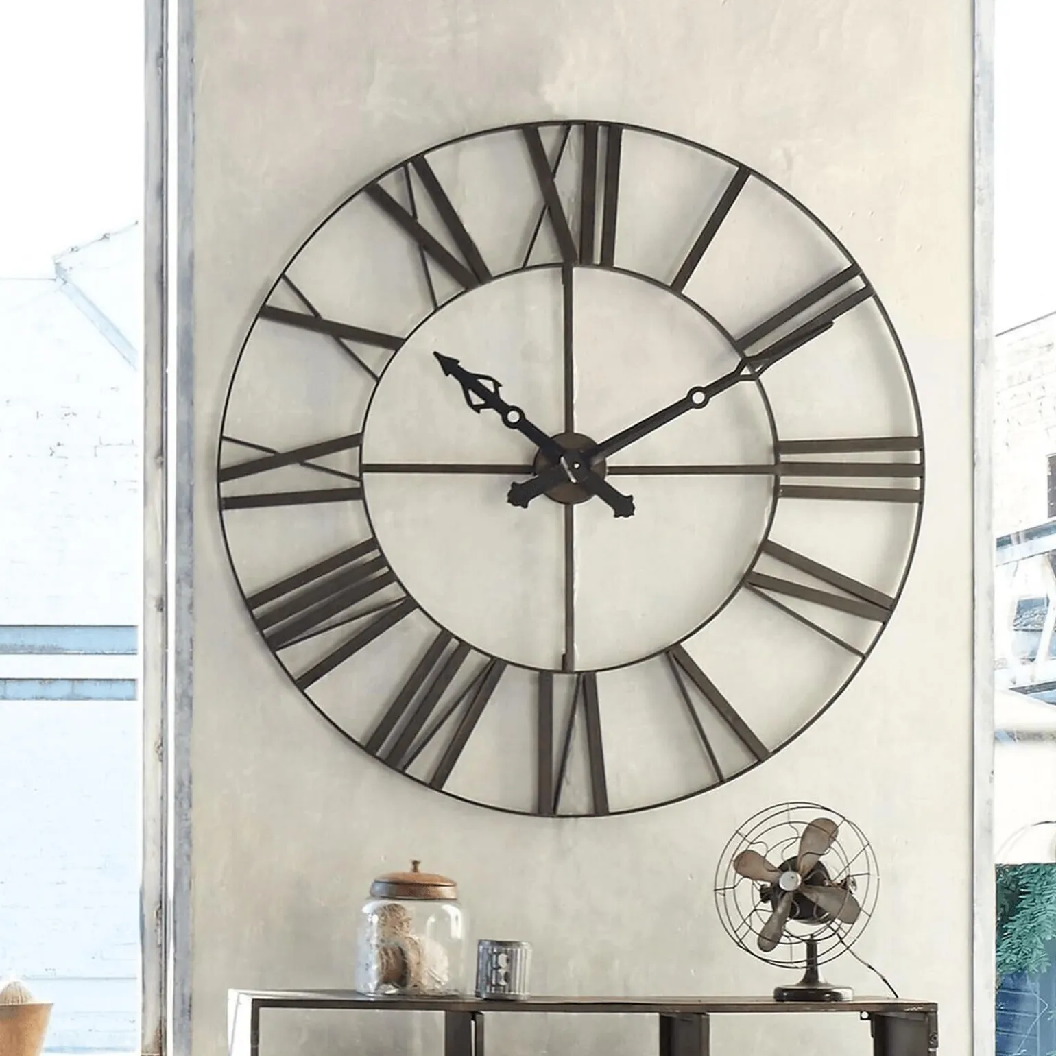 Horloge en métal GRÉGOIRE coloris brun - 4MURS