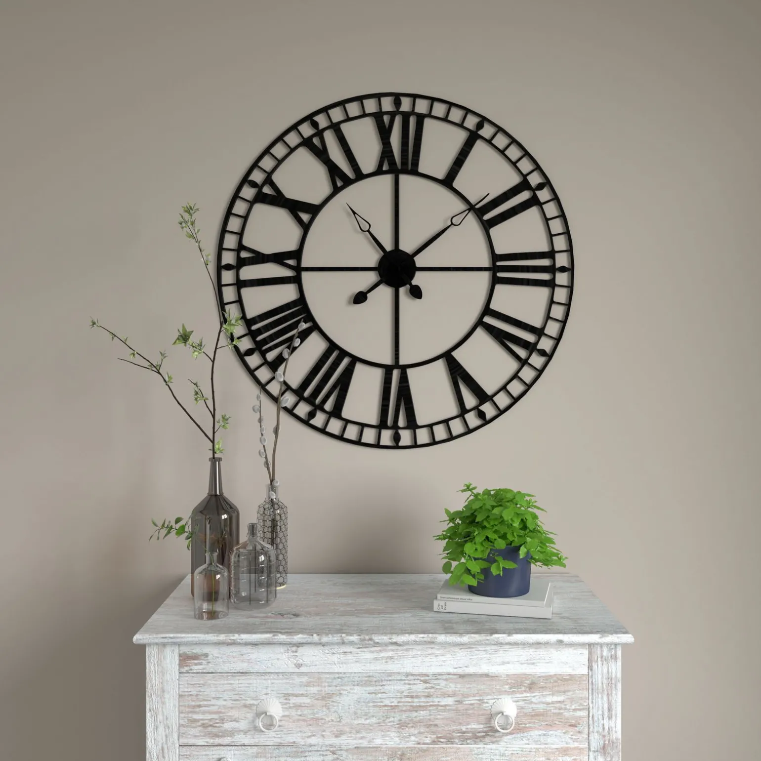 Horloge en métal ISMAEL coloris noir - 4MURS