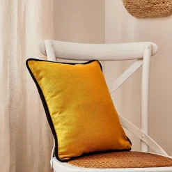 Housse de coussin APONI coloris jaune noir 40 x 40 cm - 4MURS