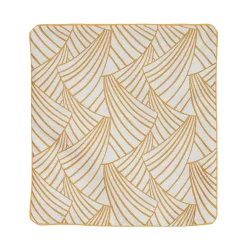 Housse de coussin ARDECO coloris jaune/blanc 40 x 40 cm - 4MURS