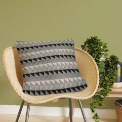 Housse de coussin AZTEC coloris gris 40 x 40 cm - 4MURS