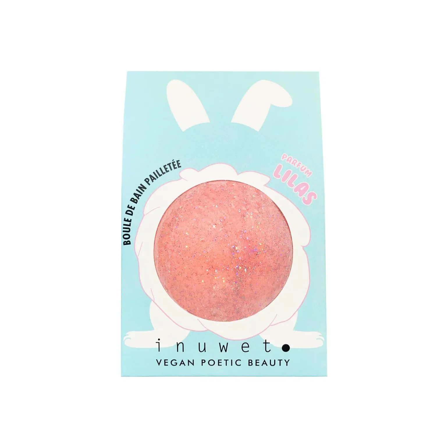 Inuwet Boule de bain PAILLETEE EFFERVESCENTE Lilas rose - 4MURS