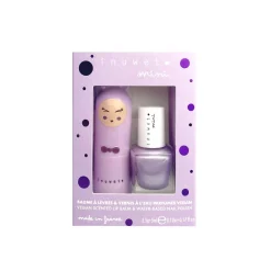 Inuwet Coffret cosmétique DUO BAUME À LÉVRE ET VERNIS À ONGLE Guimauve/Myrtille mauve