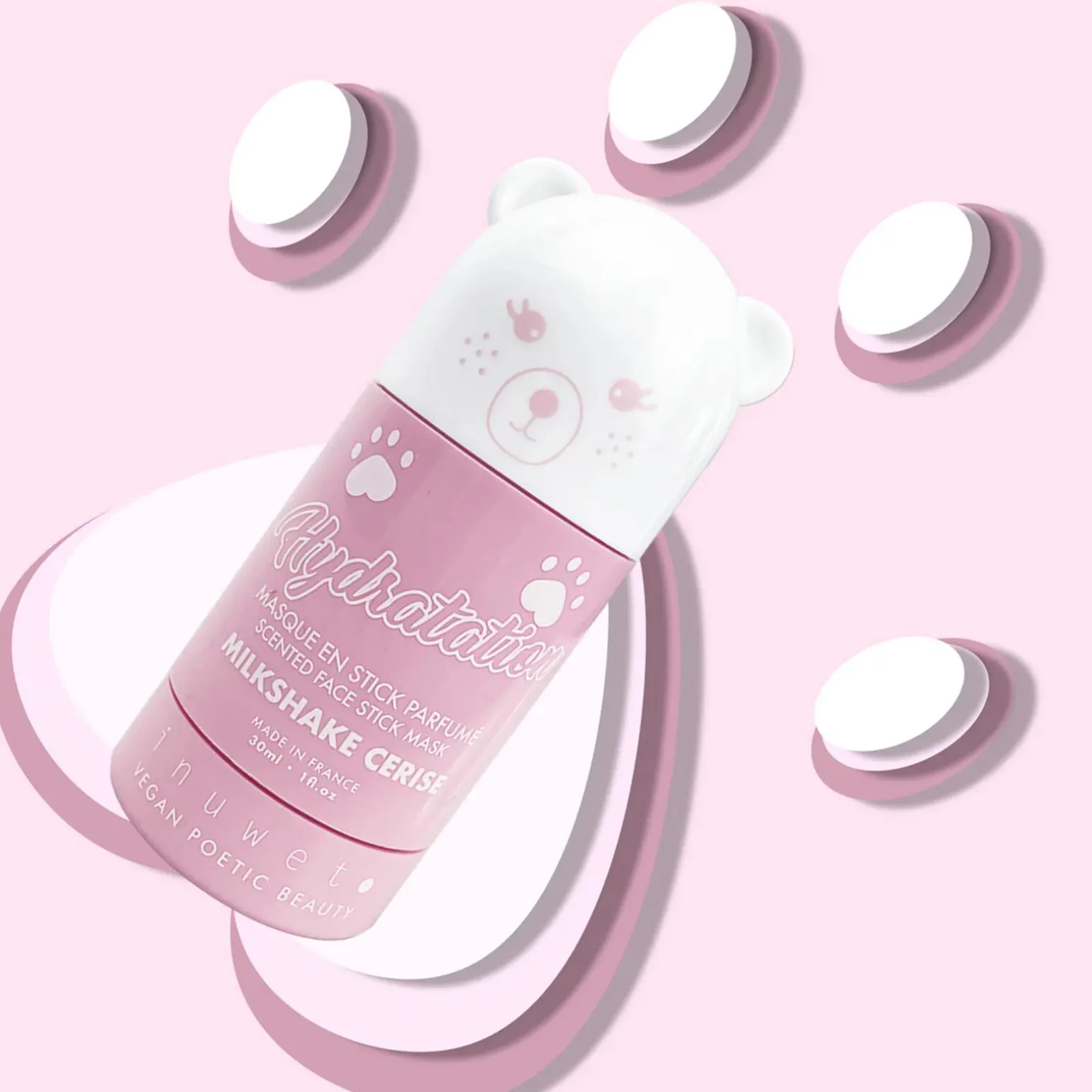 Inuwet Masque crème STICK VISAGE A L'ARGILE - HYDRATANT - 4MURS