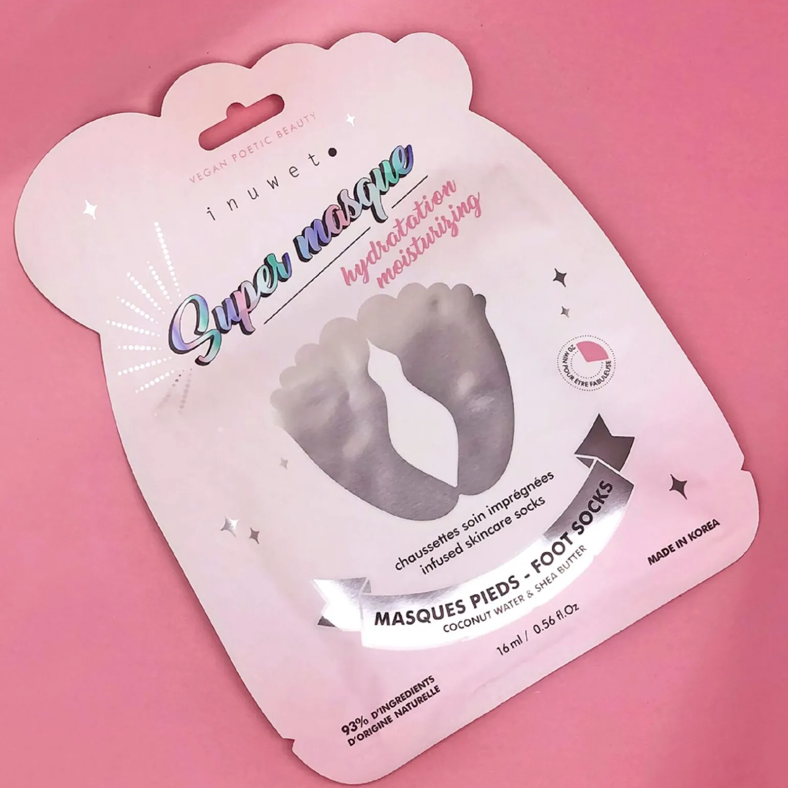 Inuwet Masque PIEDS - HYDRATANT Beurre de karité et coco - 4MURS