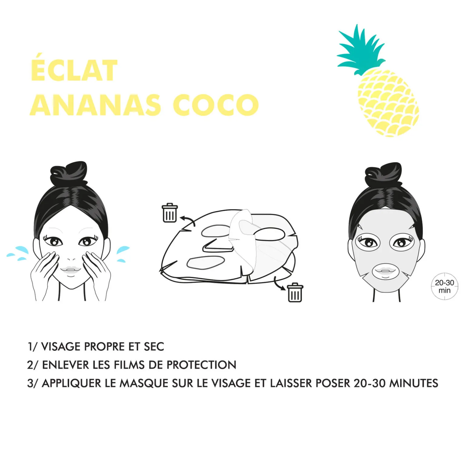Inuwet Masque VISAGE ÉCLAT ANANAS / COCO - 4MURS