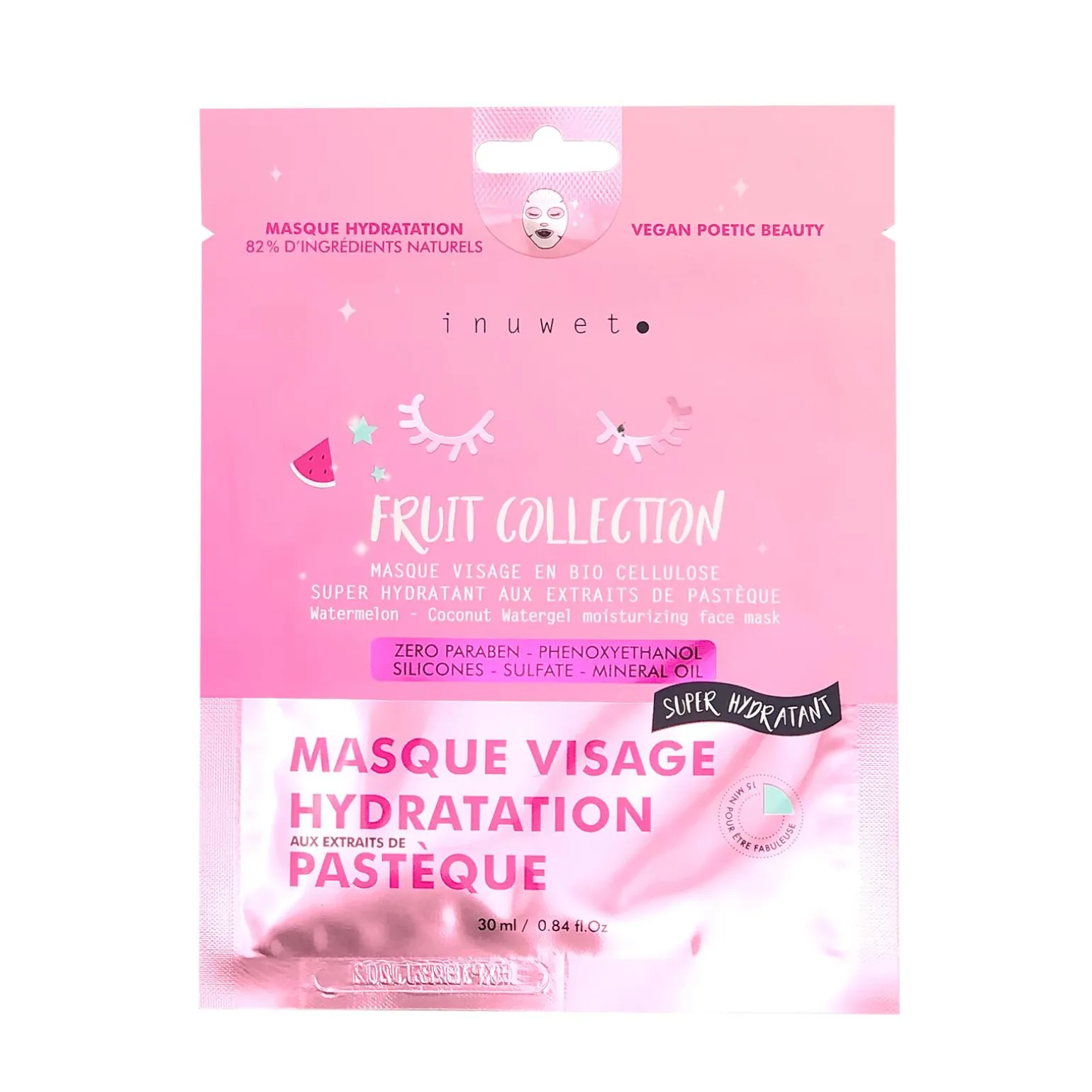 Inuwet Masque VISAGE HYDRATANT PASTEQUE - 4MURS