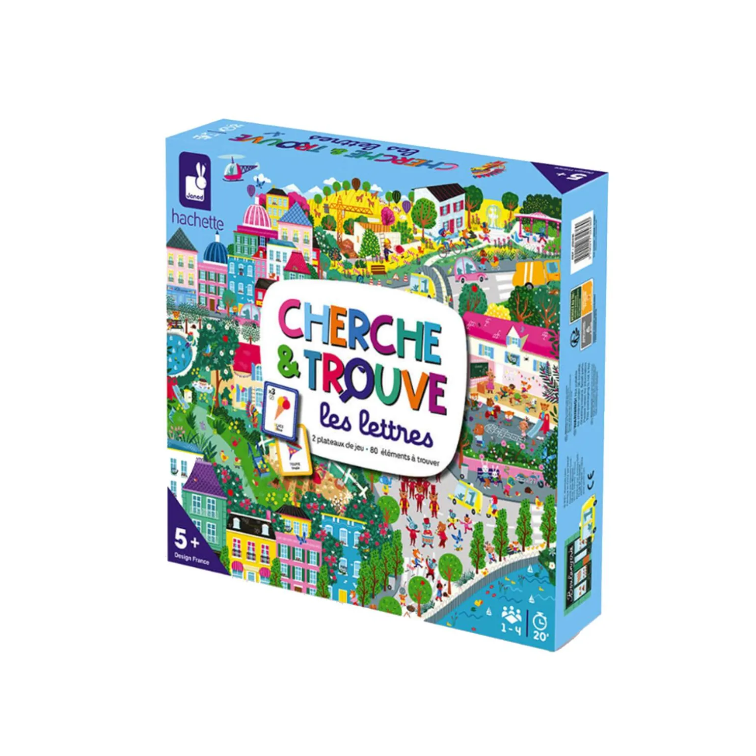 Janod Jeu éducatif CHERCHE ET TROUVE LES LETTRES - 4MURS