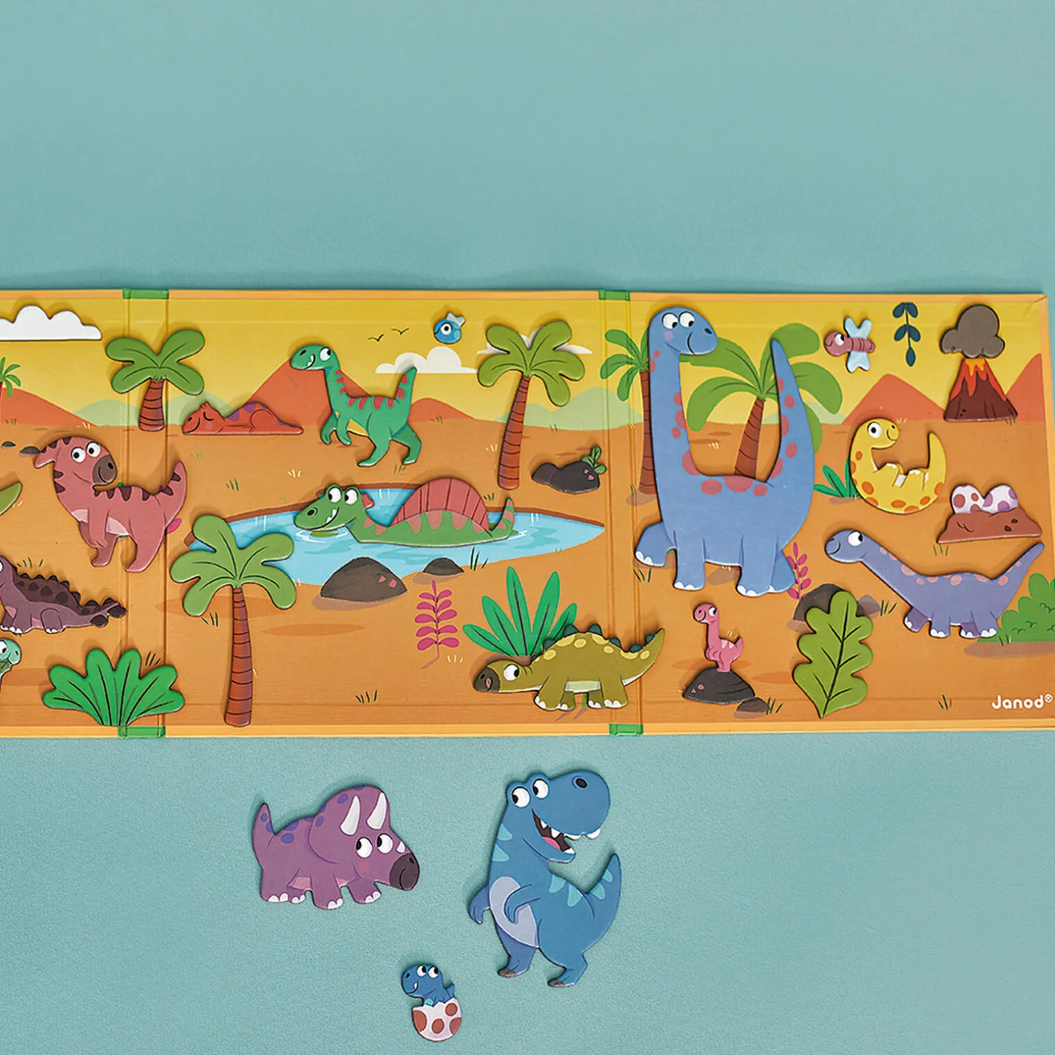 Janod Jeu éducatif MAGNETI'STORIES LES DINOSAURES - 4MURS
