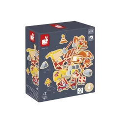 Janod Jeu éducatif MAGNETS ENGINS DE CHANTIER - 4MURS