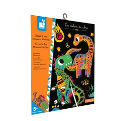 Janod Kit création SCRATCH ART DINOSAURES SILHOUETTES - 4MURS