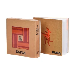 KAPLA Jeu de construction COFFRET LIVRE ET COULEURS rouge - 4MURS