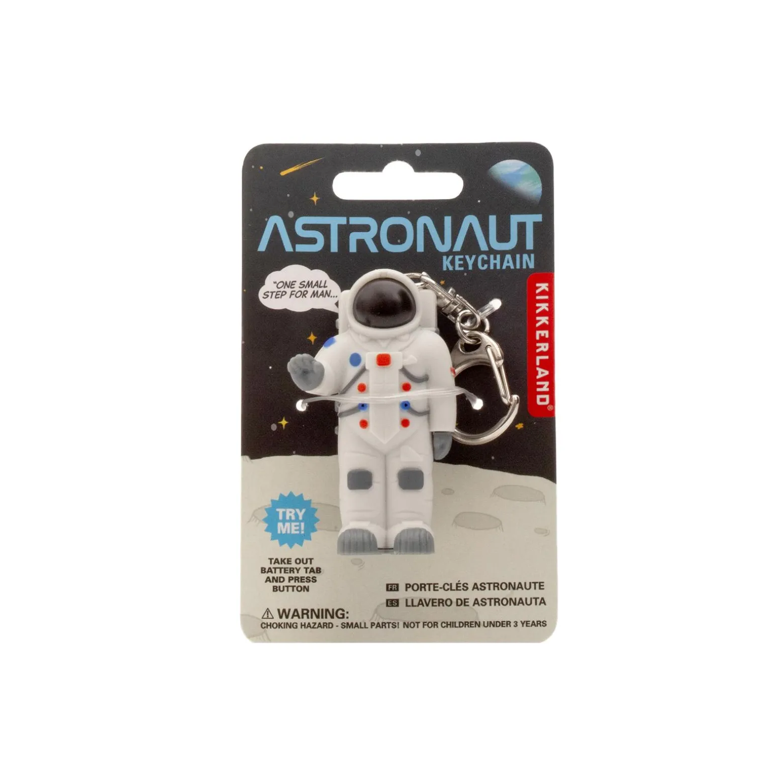 Kikkerland Porte clef ASTRONAUTE coloris blanc - 4MURS