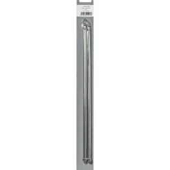 Kit barre à rideau vitrage VITRAGE PLAT argent de 40,0 à 60 cm - 4MURS