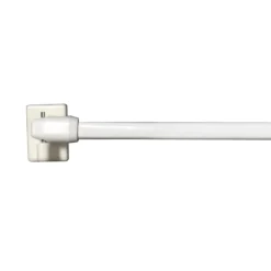Kit barre à rideau vitrage VITRAGE PLAT blanc de 60,0 à 90 cm - 4MURS
