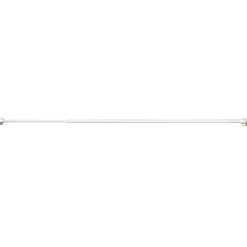 Kit barre à rideau vitrage VITRAGE PLAT blanc de 60,0 à 90 cm - 4MURS