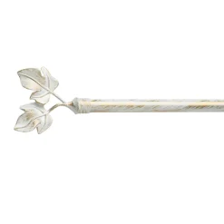 Kit barre à rideaux BOURGOGNE blanc / doré 1,9 cm 200 cm - 4MURS