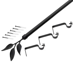 Kit barre à rideaux ELEGANCE noir 1,9 cm de 165,0 à 310 cm - 4MURS
