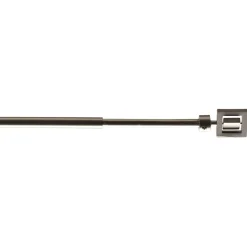 Kit barre à rideaux NINA nickel satin 1,6 cm de 120,0 à 210 cm - 4MURS