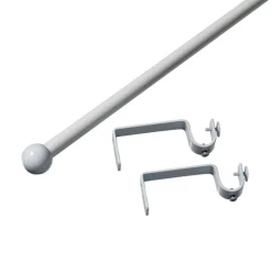 Kit barre à rideaux RONDINA blanc 1,6 cm 180 cm - 4MURS